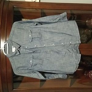 3/$20 OLD NAVY "boyfriend" button down collared denim shirt